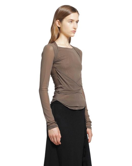 Lemaire Brown Ballerina Knotted Top