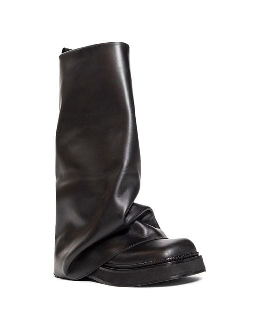 The Attico Black 'Robin' Combat Boots