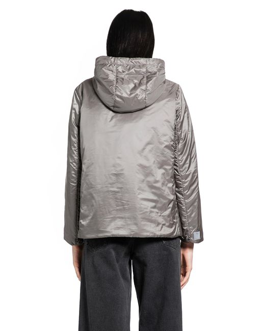 Max Mara Gray Greenh Padded Windbreaker