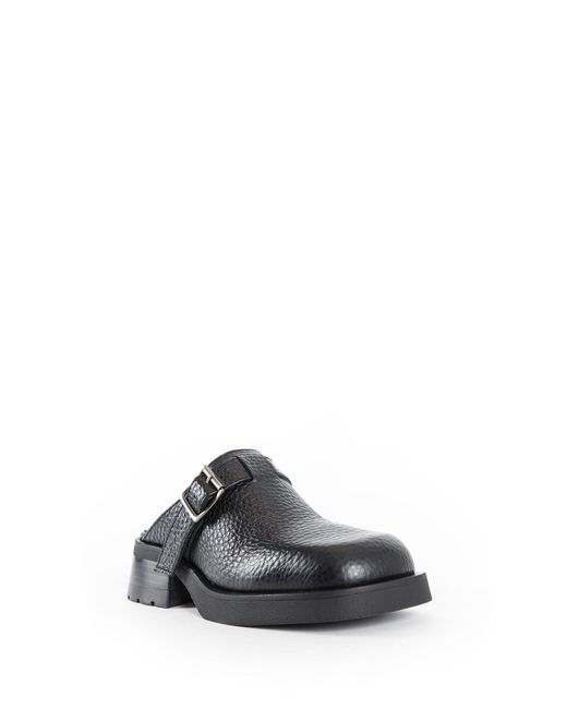 Miista Black Aroa Pelle Sabot