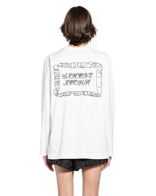 Simone Rocha White Daniel David Freeman Pillowcase Ls Tee