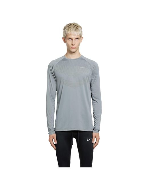 Nike Gray Stride Dri-Fit Adv Long Sleeve Top for men