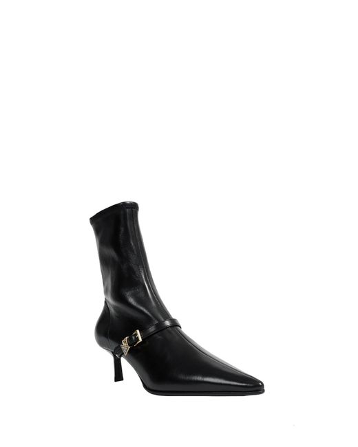 Prada Black Stretch Nappa Leather Ankle Boots