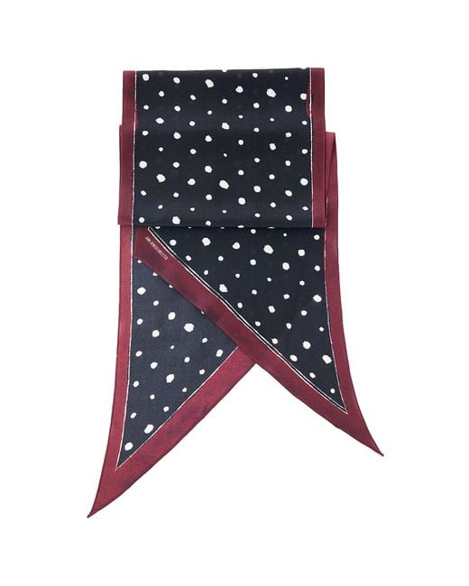Ann Demeulemeester Blue Ezo Foulard With Pois for men