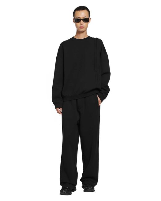 Emporio Armani Black Cotton Sweatpants for men