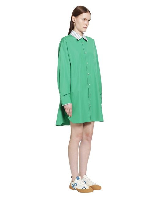 Loewe Green Shirt Dress