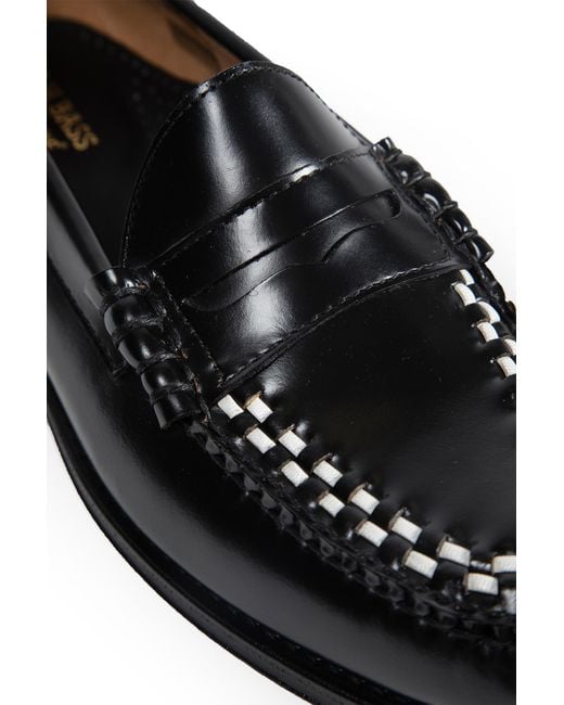 G.H.BASS Black Weejuns Larson Weave Loafers for men