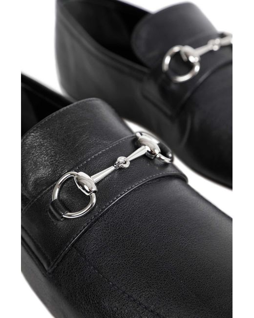 Gucci Black Leather Loafers for men