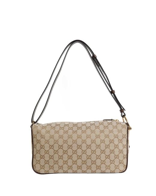 Gucci Metallic Half Horsebit Medium Shoulder Bag