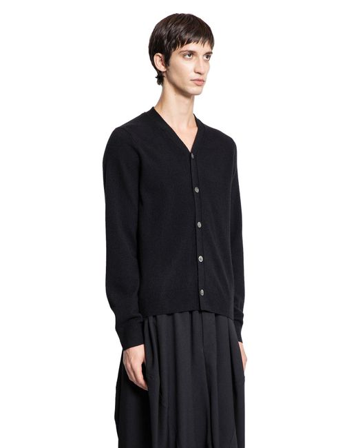 Comme des Garçons Black Lambswool Cardigan for men