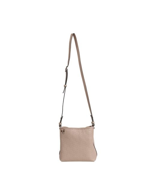 Gucci Natural Gg Emblem Small Bucket Bag