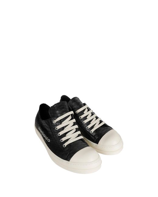Rick Owens Black Temple Low Sneaks for men