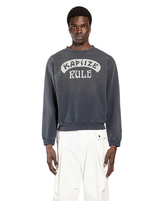 Kapital Blue Kapsize Rule Sweatshirt for men