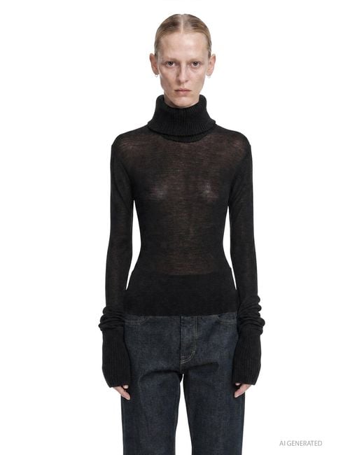 Our Legacy Black Inverse Turtleneck