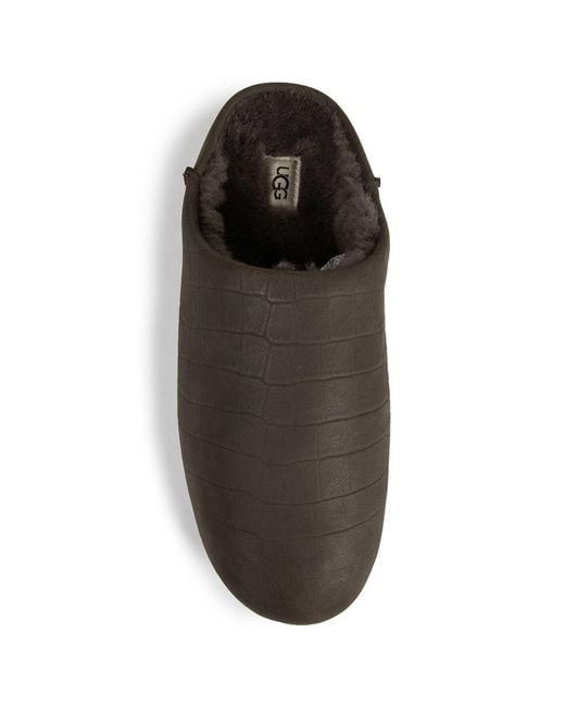 Ugg Brown Elea Embossed Slippers