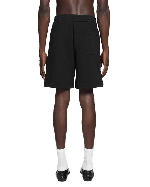 Moncler Black Logo Cotton Jersey Shorts for men