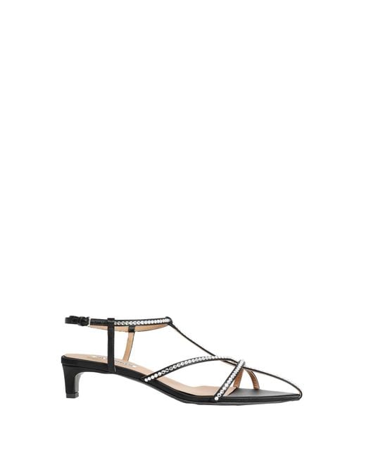 Jil Sander Black Cage Low-Heel Sandals