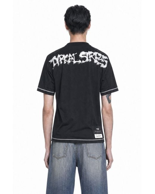 Y-3 Black Chito Graphic Running T-Shirt for men