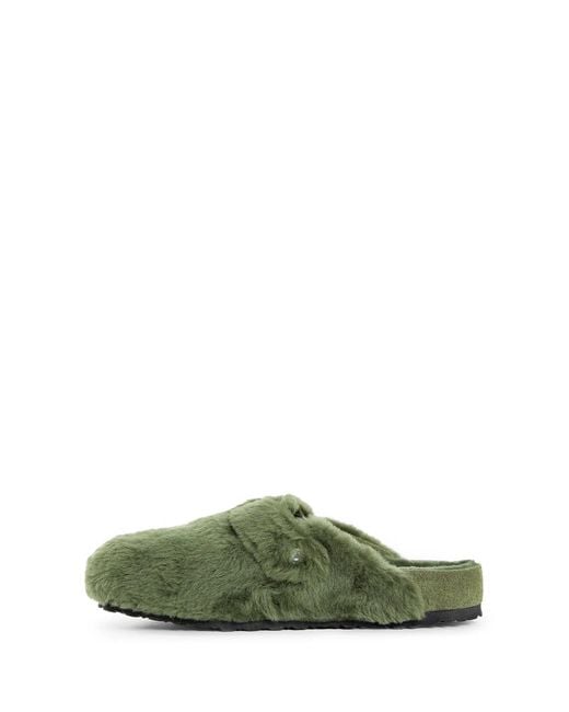 Birkenstock Green Mocassini Boston In Shearling for men