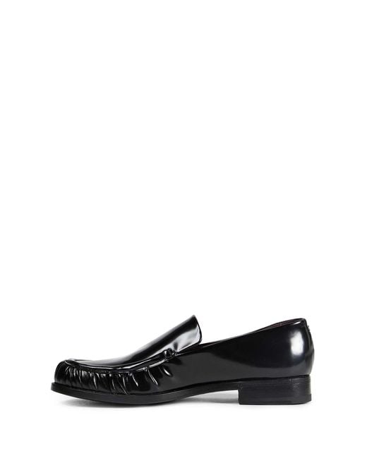 Lardini Black Leather Loafers for men