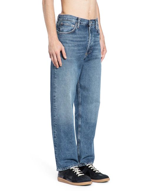 Agolde Blue 90's Mid-Rise Loose Fit Jeans for men