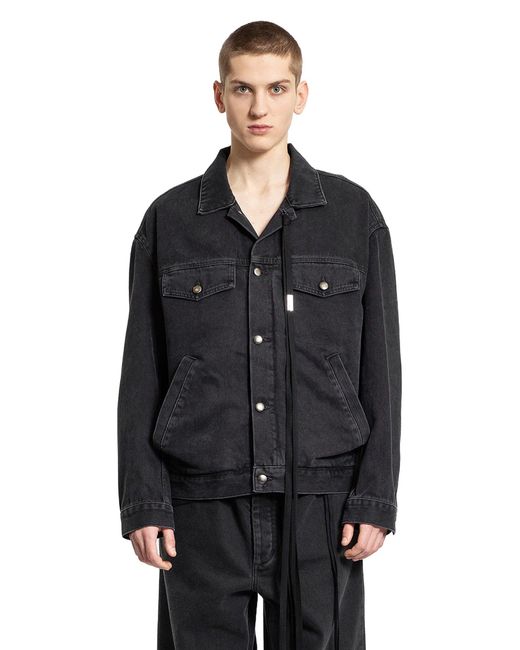 Ann Demeulemeester Black Patrick High-Comfort Denim Jacket for men