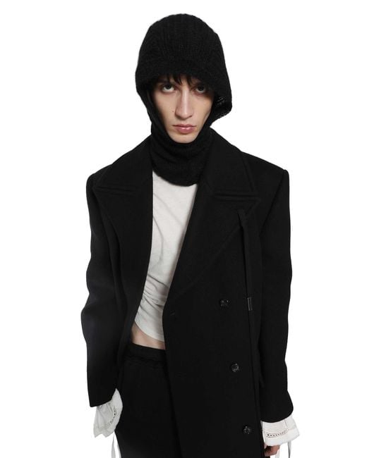 Ann Demeulemeester Black Jake Double-Breasted High Comfort Coat for men