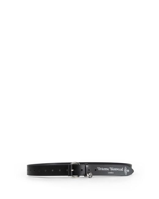 Vivienne Westwood Black Wide Alex Charm Belt