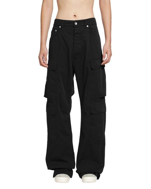 Rick Owens Black Tower Double Cargo Jeans for men