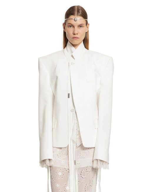 Ann Demeulemeester White Susa Comfort Tailored Blazer