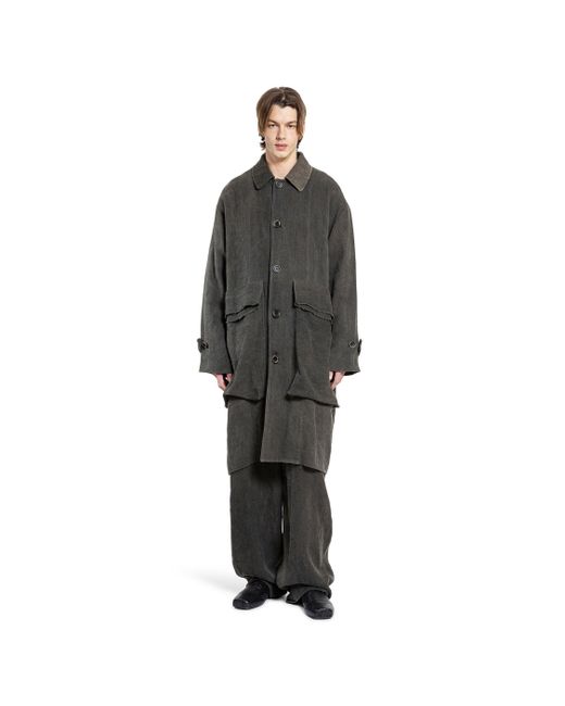 Uma Wang Black Cappotti Grigi Da Uomo for men