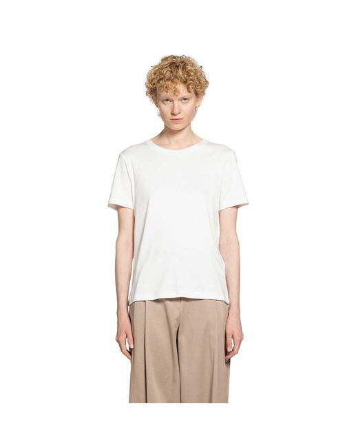 Max Mara White Maya Cotton Short Sleeve Shirt