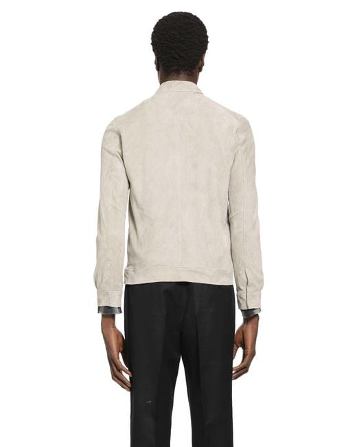 Giorgio Brato Natural Leather Zip-Up Jacket for men
