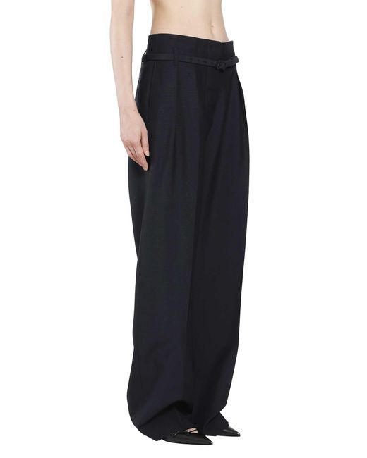 Prada Black Light Wool Mohair Trousers