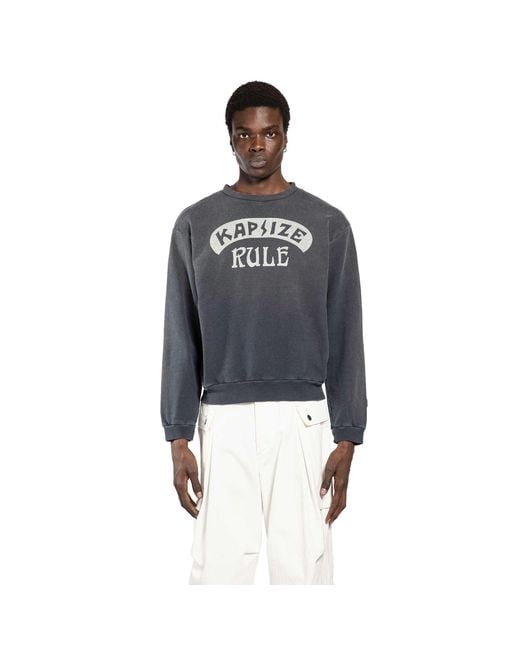 Kapital Blue Kapsize Rule Sweatshirt for men