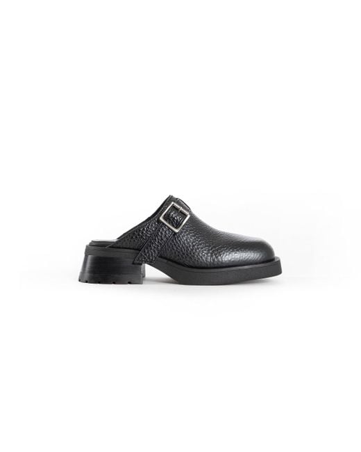 Miista Black Aroa Pelle Sabot