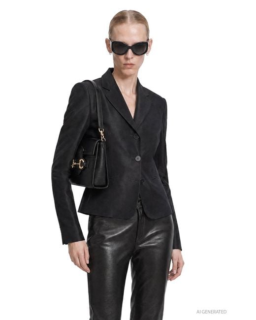 Gucci Black Fine Silk Faille Blazer