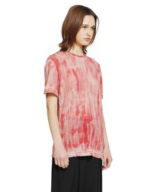 Comme des Garçons Pink Overdyed Linen T-Shirt