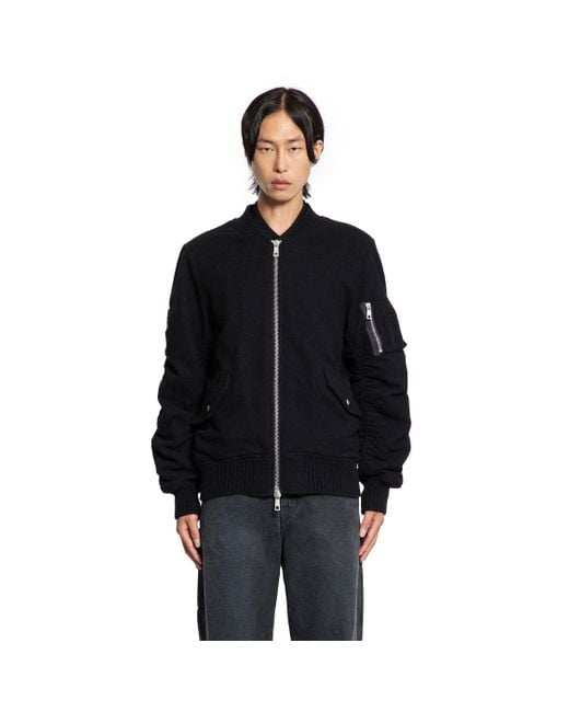 Giorgio Brato Black Wool Bomber for men