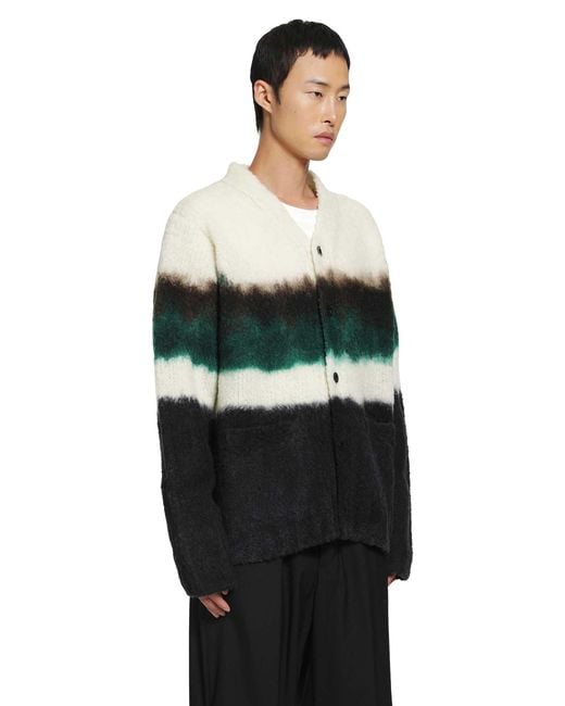 Sacai Black Chusen-Dyed Knit Cardigan for men