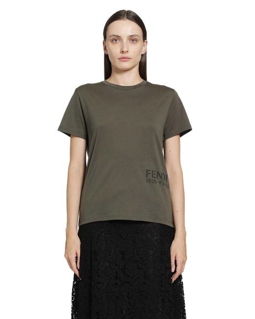 Fendi Black Short Sleeve T-Shirt
