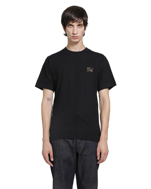 Burberry Black Knight Cotton T-Shirt for men