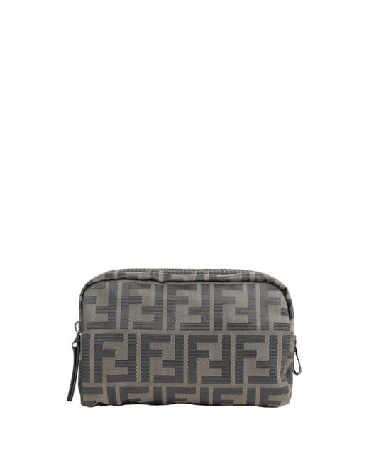 Fendi Gray Micro Toiletry Case for men