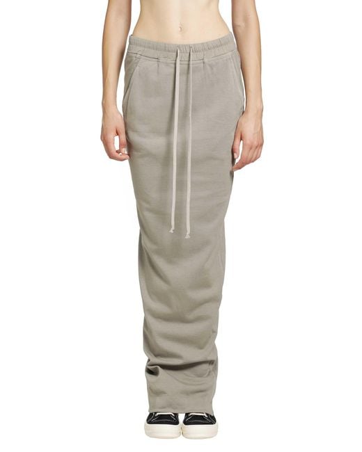 Rick Owens Gray Tower Pull On Pillar Skirt