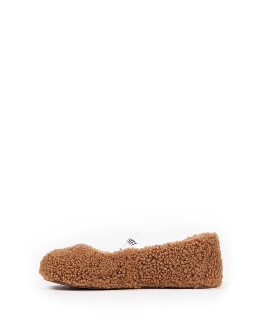 Moon Boot Brown Mb Shearling Ballerinas