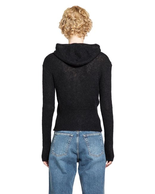 Our Legacy Black Fuzzy Alpaca Compact Hood