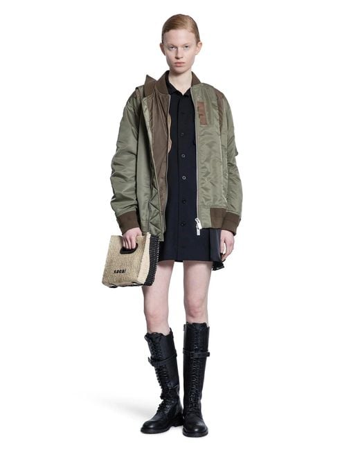 Sacai Gray Nylon Twill Blouson