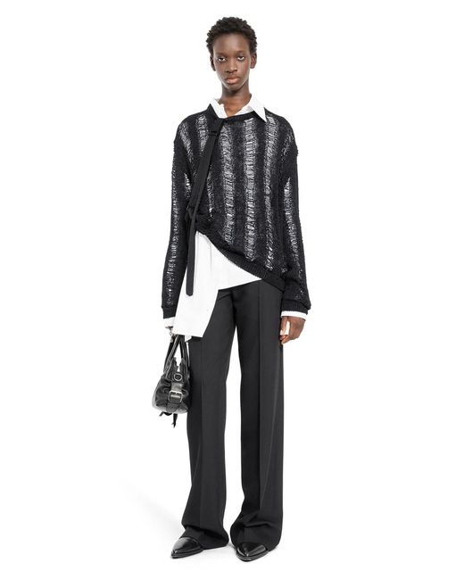 Ann Demeulemeester Black Maaike Flared Comfort Trousers