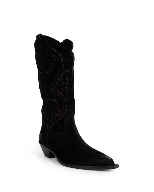 Sonora Boots Black Yuma Suede Ankle Boots