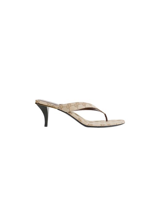Gucci Metallic Vittoria Thong Sandals